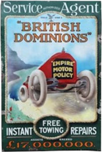 British Dominions Motor insurance sign