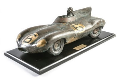 Jaguar D-Type sculpture by Gordon Chism