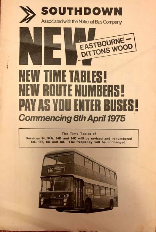 A 1975 Southdown timetable